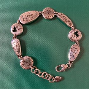 BRIGHTON Silver Live Love Laugh Dream Bracelet
